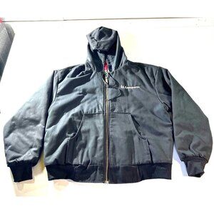 Black Hooded Jacket Ozark Mountain Apparel M USA Cotton/Polyester Blend